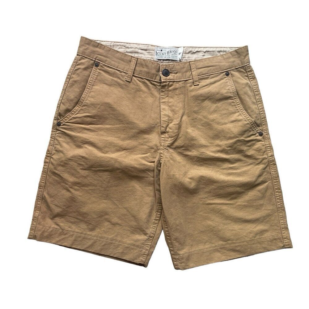 VTG Lucky Brand Men's Shorts Chino Bermuda Khaki Tan Sz. 30